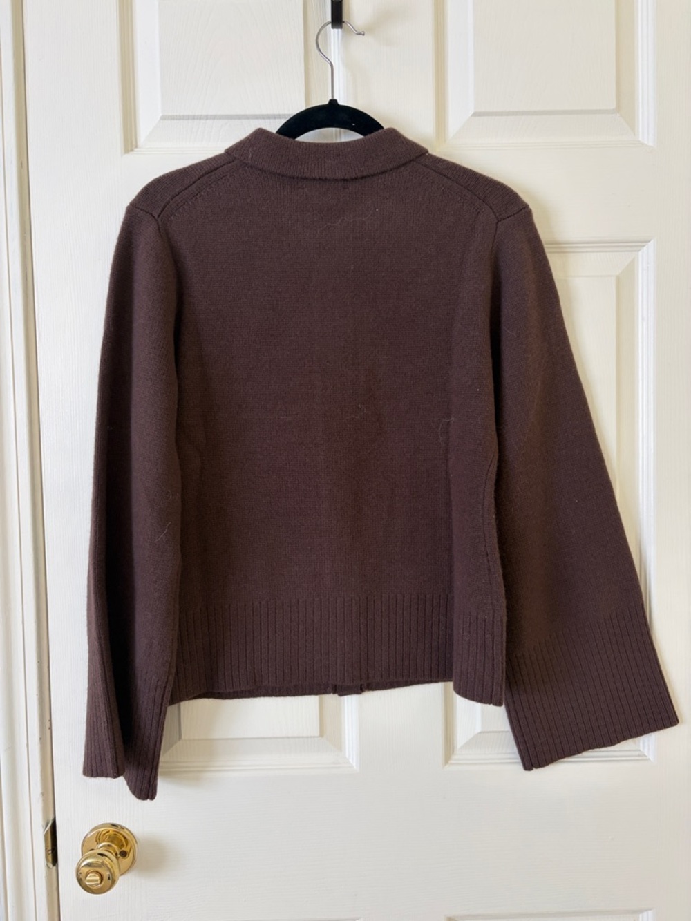 J. Crew Milano-stitch cinched-waist cardigan deep chocolate - Picture 8 of 8